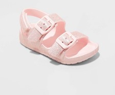    Cat  Jack Toddler Ade Blown EVA Sandals Glitter Pink Size 8  