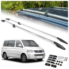 Geteilte Dachreling für Volkswagen VW Multivan (T6) KURZ 2015-2019 Chrom Poliert