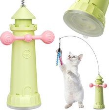 Interactive Cat Toy with Teaser Wand & Strong Suction Cup for Indoor Cats