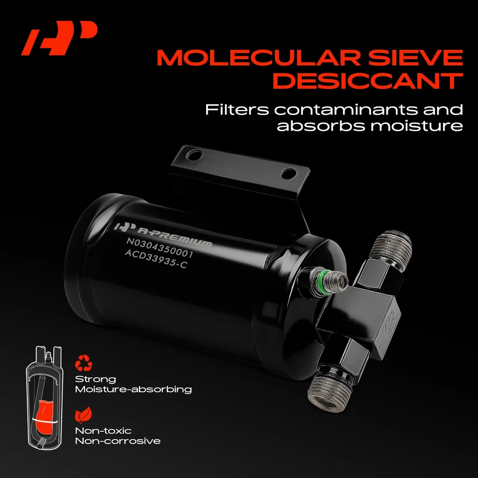 Secador receptor de aire acondicionado de acero A-Premium para Chevrolet P30 P6000 GMC P3500 P6000 Foto 4 de 4