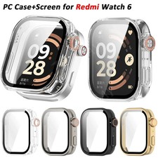 Change To Ultra Case for Redmi Watch 6 PC Tempered Glass Cover Screen Protector
