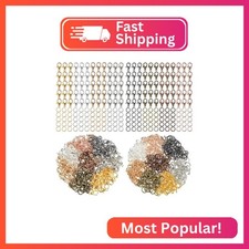 600 Pieces Lobster Clasps and Open Jump Rings Set Lobster Claw Clasps and Closur