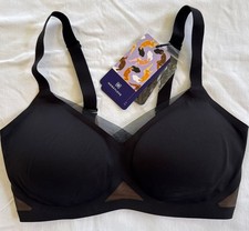 NEW Honeylove XS Bra Black Crossover Wireless Removable Pads