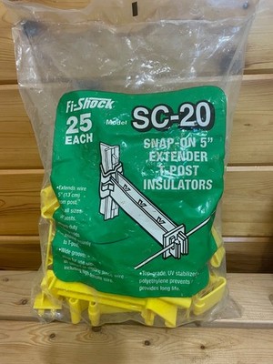 Fi-Shock 5'' T-Post Extender Insulator - 25 Pk.