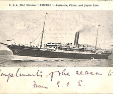 AUSTRALIA NSW SHIP *E&A EMPIRE* STEAMER Postcard Sydney GB 1903{samwells}VP19