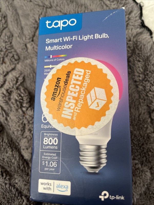 TP-Link Tapo L531E Smart Wi-Fi Multicolor LED Bulb A19 Dimmable