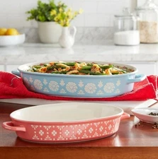 Pioneer Woman Sweet Rose Oval Baker Set Brand New