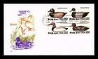 US COVER DUCK DECOYS FOLK ART FDC SETENANT COVER CRAFT CACHET INSERT