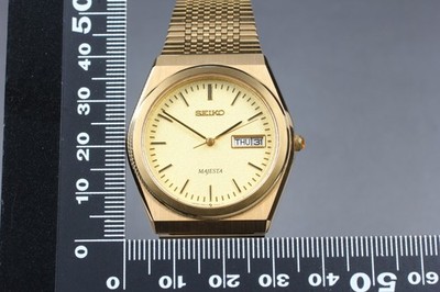 Vintage [Near MINT+] SEIKO Majesta 9533-7000 Gold Day/Date 35mm QZ