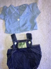 Vintage Cabbage Patch Kids/doll Clothes - Jean Overalls & top (604)