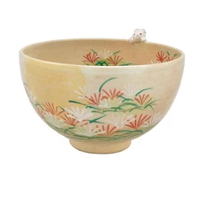 Matcha Tea Bowl, Kyoto Ware, Made In Japan, Rabbit Design, By Takenaka Kosho, P_