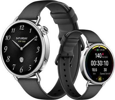 Xiaomi Watch S4 41 mm Smartwatch Black (120-190 mm) Fluorkautschuk