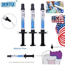 Dentex DX Flow Dental Light Cure Flowable Composite Tooth A1 A2 A3 Medium Flow