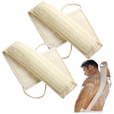 Natural Loofah Sponge, Exfoliating Body Scrubber for Men Women, Loofah with H...