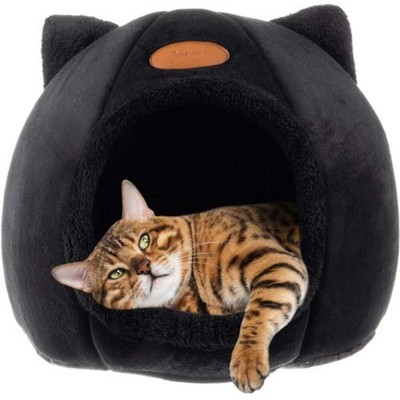 Plush Cat Bed - House Style Box 34 x 37 cm