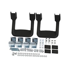 2 Pieces 1 Pair Black Powder Coated Truck Side Step Set, Includes Mounting