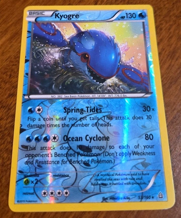 Kyogre 53/160 XY - Primal Clash Reverse Holo
