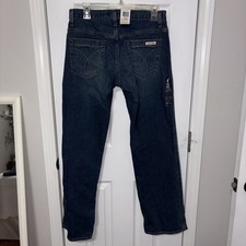 NWT Calvin Klein Straight Relaxed Jeans Women  s 6 X 32 Blue Medium Wash Denim