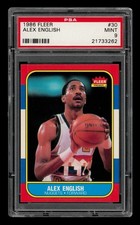 1986-87 Fleer Set-Break # 30 Alex English PSA 9 MINT