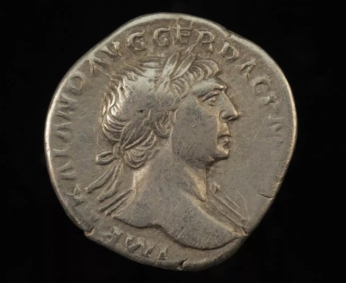 Roman Imperial. Trajan. Silver Denarius AR. Aequitas Seated. 98-117 AD