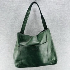 AMERICAN LEATHER Co - Green One Strap Magnetic Snap Shoulder Bag