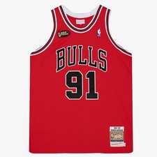 Dennis Rodman Chicago Bulls Mitchell and Ness1997-98 Red Authentic Jersey NWOT