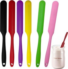 6 Pcs Silicone Jar Spatula,9.44Inch J Spreader for Peanut Butter