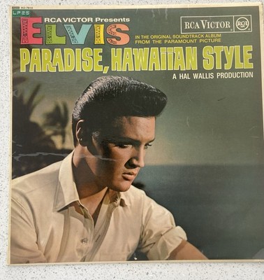 ELVIS PRESLEY Paradise, Hawaiian Style Vinyl Record LP RCA Victor 1966 Red Spot