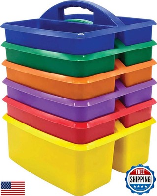 Teacher Created Resources Assorted Primary Colors Portable Plastic Caddies