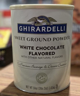 Ghirardelli White Chocolate Flavored Sweet Ground Powder | 3 lbs, EXP: 07/31/26