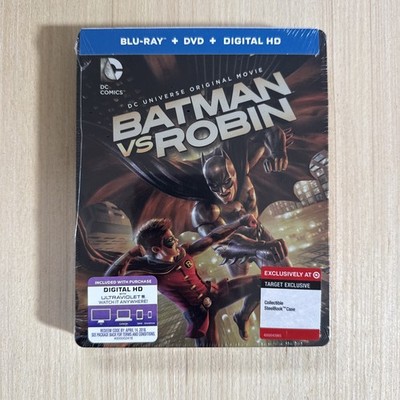 DC ANIMATED - Batman Vs Robin Blu-Ray + DVD Target Exclusive Steelbook NEW OOP