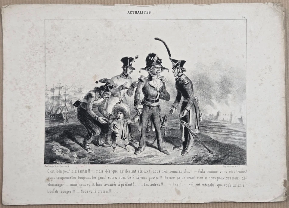 Lithographie CARICATURE XIXeme : La Question d'Orient. Clément Pruche - Photo 1/1