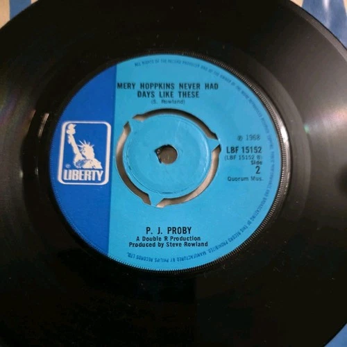 P.J. PROBY W/ LED ZEPPELIN "MERY HOPPKINS NEVER HAD DAYS LIKE THESE" UK 45 NM!!