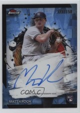 2024 Topps Finest Sky Blue Refractor 123/150 Matt Krook #FA-MK Auto 0j53
