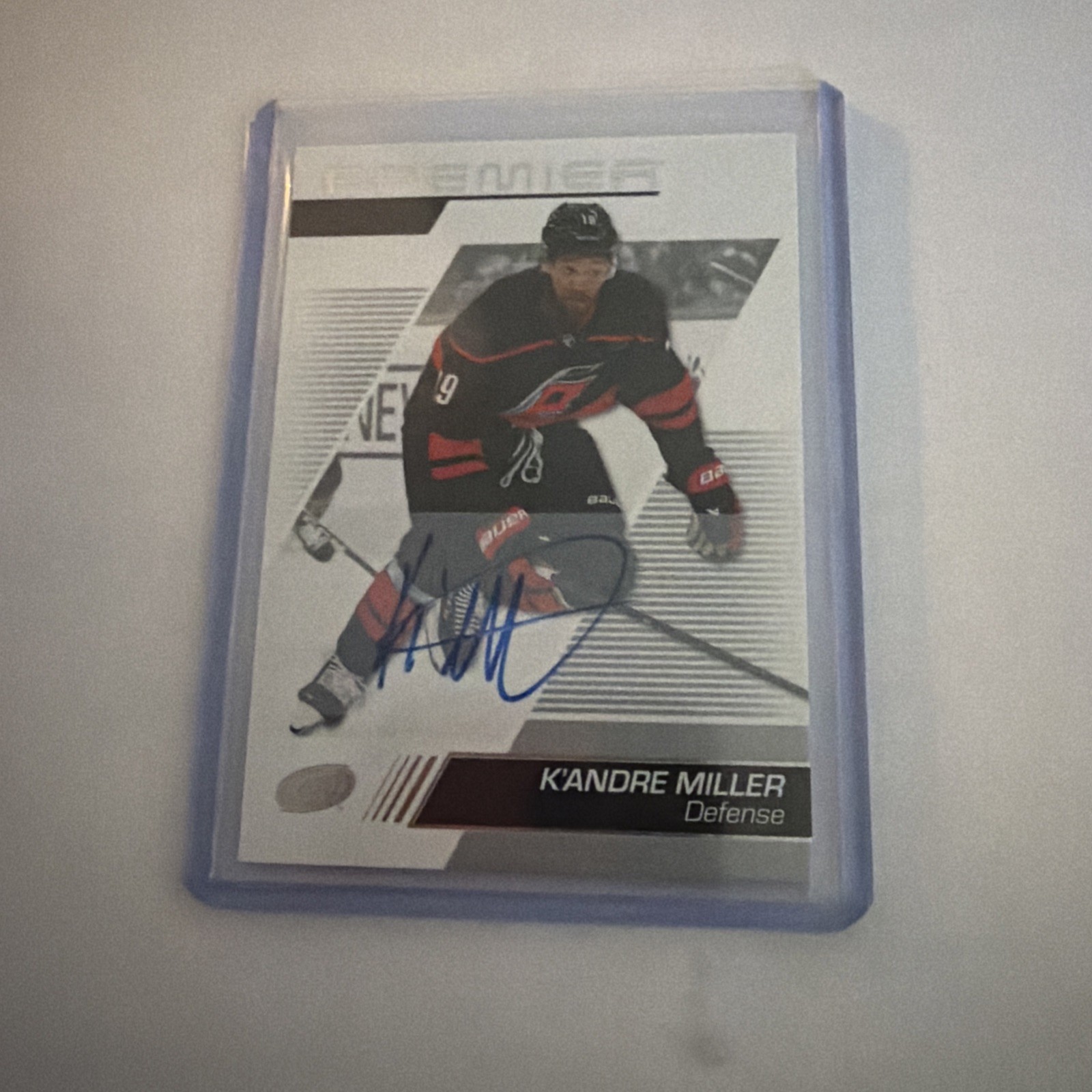 2025-26 UD Premier K'Andre Miller Auto #33 Carolina Hurricanes
