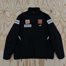Puma Ferrari F1 Racing Team Full Zip Jacket Men s Size XL Black Top Formula One