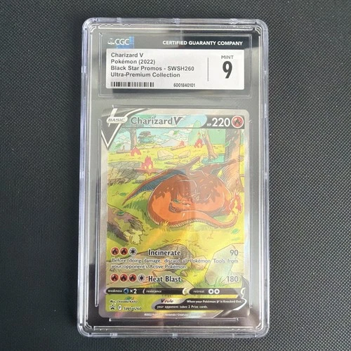 Charizard V SWSH260 CGC 9 Mint UPC Promo