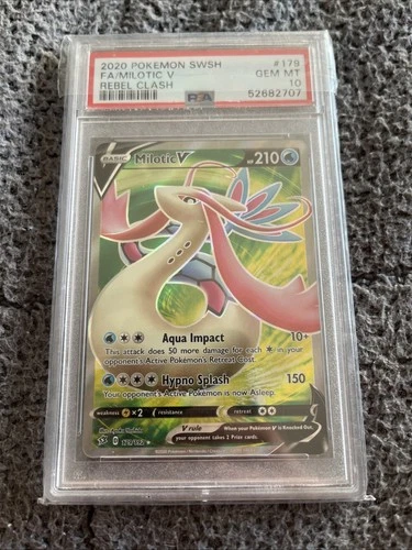 Milotic V Full Art Psa 10 Pokemon Rebel Clash 179/192