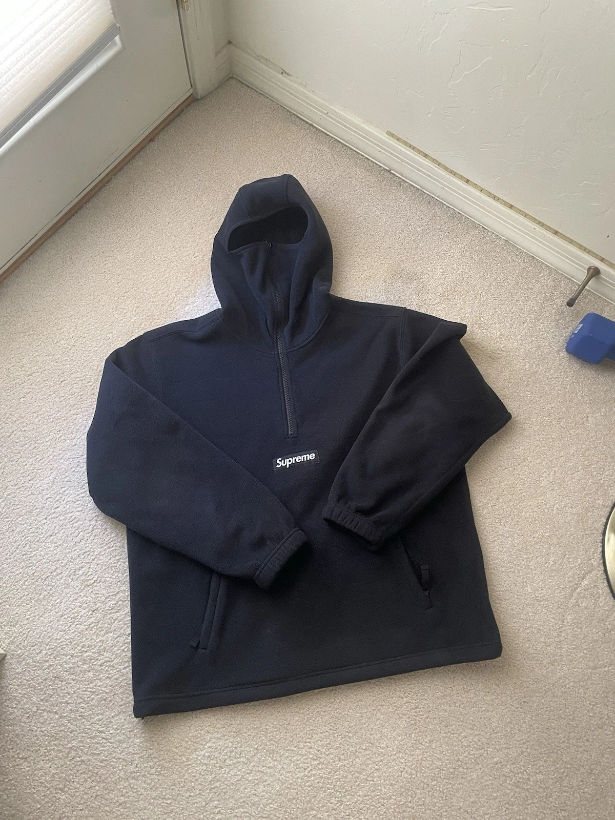 Sweat à capuche masque zippé Supreme Polartec taille M noir légèrement utilisé