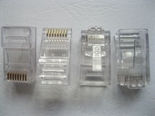 120 pcs RJ45 CAT5 8P8C Modular Plug Network Connector Water Clear New