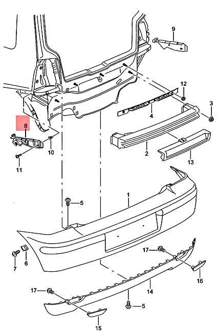 Genuine VW SEAT Lupo 3L TDI Arosa 6E1 6X1 6H1 Guide Profile