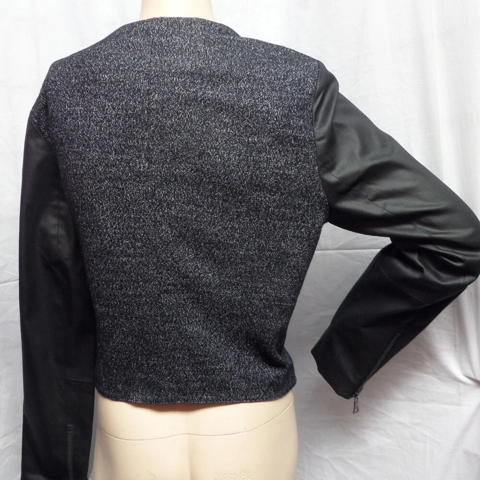 "BANANA REPUBLIC" BLACK CAREER CASUAL MOTO BIKER JACKET BLAZER SIZE: 14 NWT - Image 2 of 2