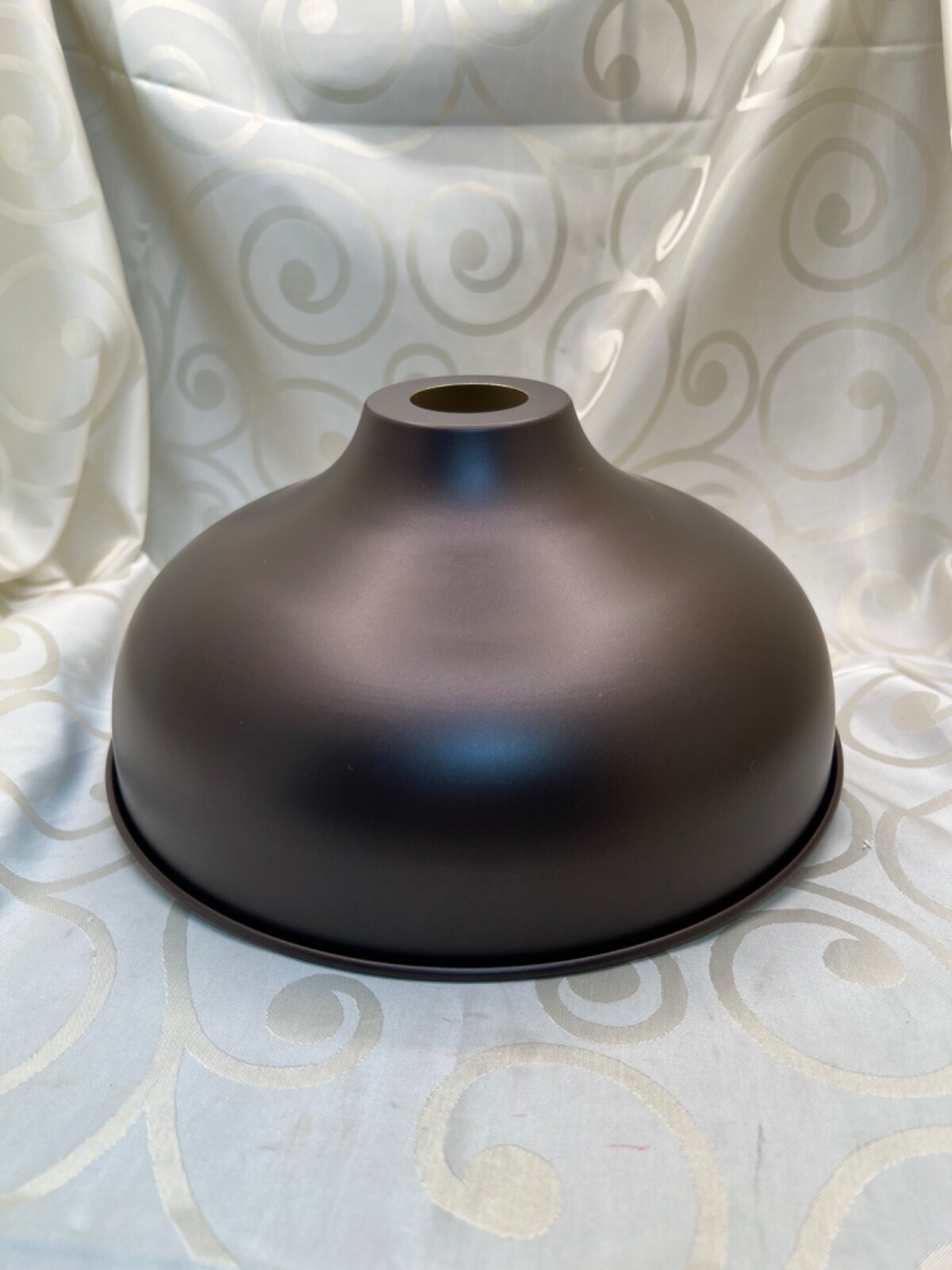 Industrial Pendant Shade bronze outside and gold inside 6