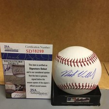 NICK WILLIAMS PHILADELPHIA PHILLIES SIGNATURE DEBUT M.L. SIGNED BASEBALL JSA SD1