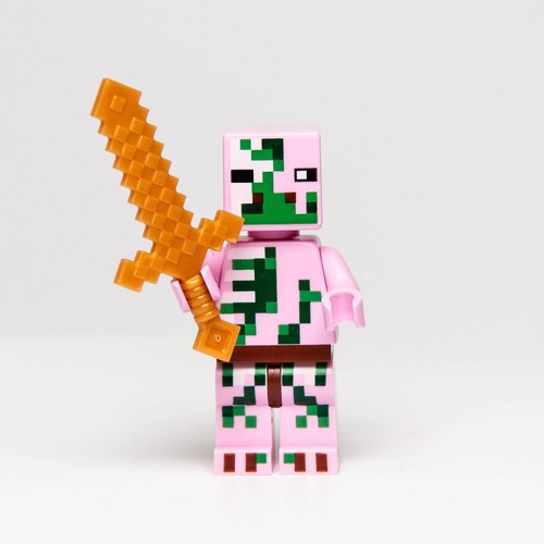 Lego Minecraft Minifigure - Zombie Pigman (min021) w/ Sword - Picture 7 of 7
