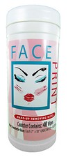 Face Print New  Premium Make-Up Removing and Cleansing Wipes 40ct canister