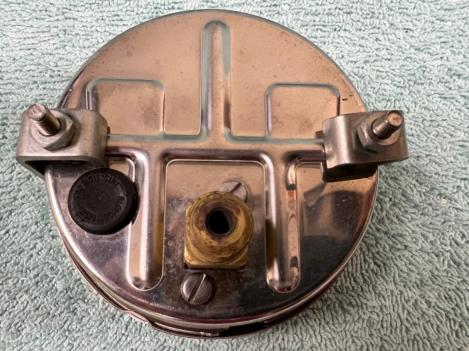 Vintage Ashcroft Bronze Tube Brass Socket 0100 PSIG 4” Pressure Gauge