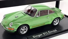 KK 1/18 Porsche 911 964 Singer Coupe Green Diecast Scale Model Car