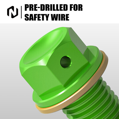 M12 CNC Oil Drain Bolt Plug For Kawasaki Ninja 500 1994-2009 650/R
