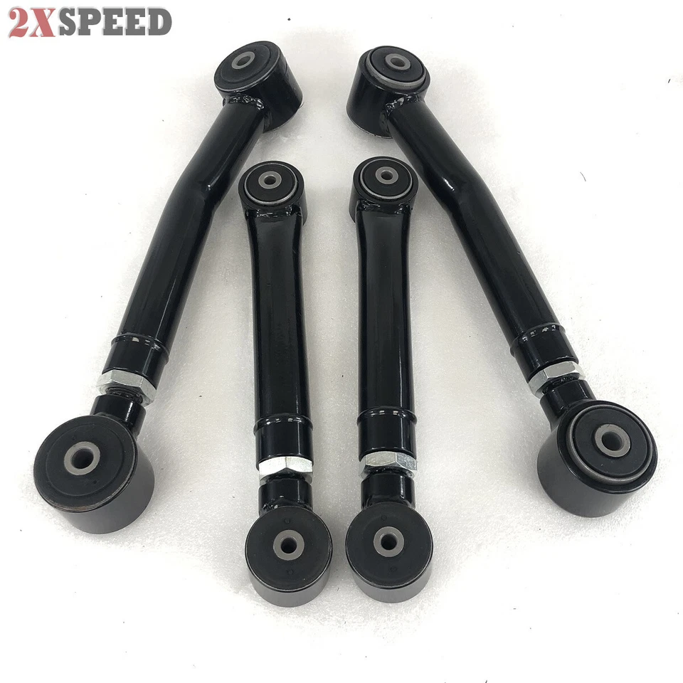 4 PCS Set 93-98 Grand Cherokee 98-06 Wrangler Lower +Rear Upper Control Arm - Image 2 of 4